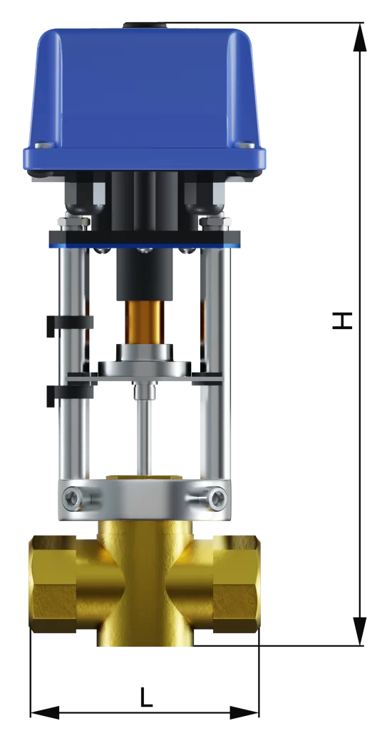 ВЭП муфтовый регулирующий двухходовой